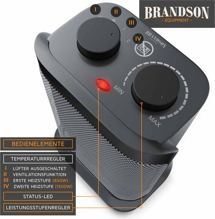Produktbild Brandson Heizlüfter (1500 W)