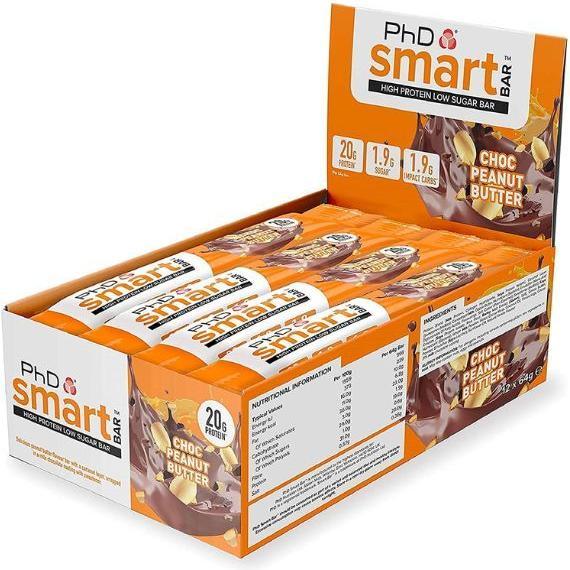 Produktbild PhD Nutrition PHD Smart (Chocolate, Peanut Butter, 12 Stk., 768 g)