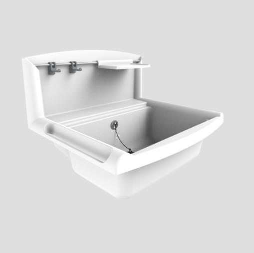 Magni Tecnologia sanitaria Lavandino funzionale MULTISET 712101 in plastica resistente agli agenti (450 mm, 550 mm)