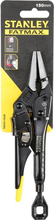 Produktbild Stanley FatMax Gripzange / Feststellzange (150 mm, lange Backen, TRULOCK-Zugmechanismus für kontroll (150 mm)