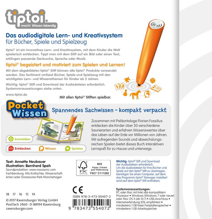 Produktbild tiptoi Dinosaurier (Deutsch, Annette Neubauer, Bernhard Speh)
