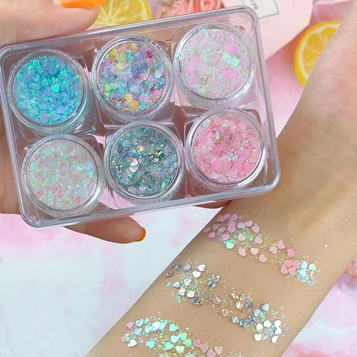 Noya Holographisches Festival Gesichts- und Körper Glitzer Selbstklebende Glitter Gel Lidschatten