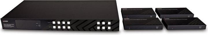 Image du produit Lindy Kit extender matrice HDMI 4K60 HDBaseT 150m cat.6 4x4 avec émetteur HDBaseT et 4 récepteurs