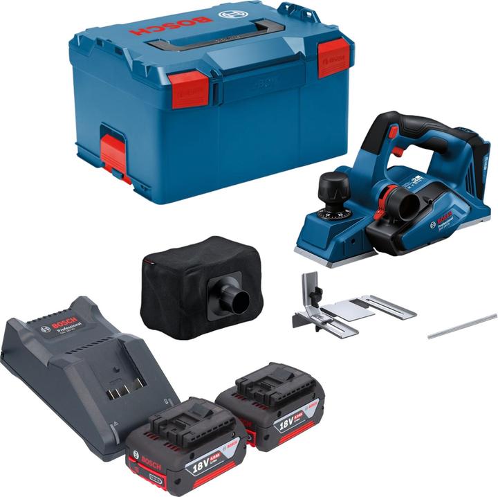 Actual product image Bosch Professional Bosch GHO 18V-26 Professional cordless planer 18 V 2.6 mm brushless + 2x rechargeable battery 4.0
