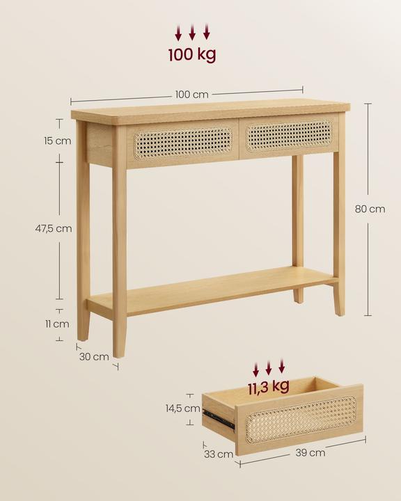 Actual product image Vasagle Boho (100 x 30 x 80 cm)