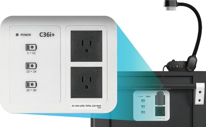 Produktbild AVerMedia AVerCharge C36i+ - Wagen (nur Laden) für 36 Tablets / Notebooks - verriegelbar -