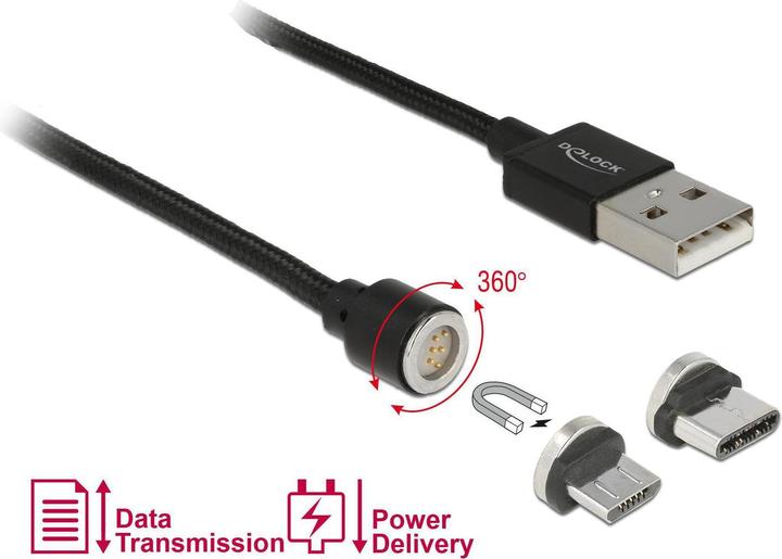 Produktbild Delock USB2.0-Ladekabel magnetische Stecker (1.10 m, USB 2.0)