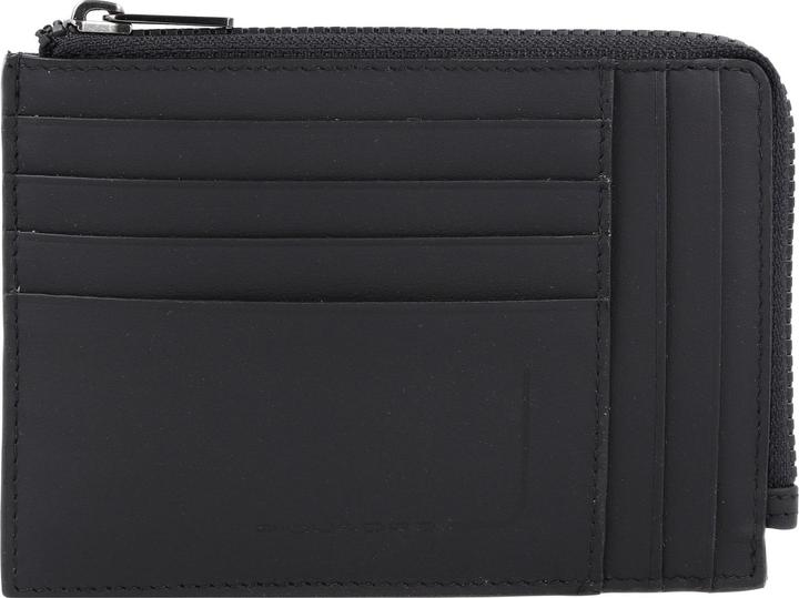 Actual product image Piquadro Leather Wallet, Coin Holder, 42023100, Black, For Men