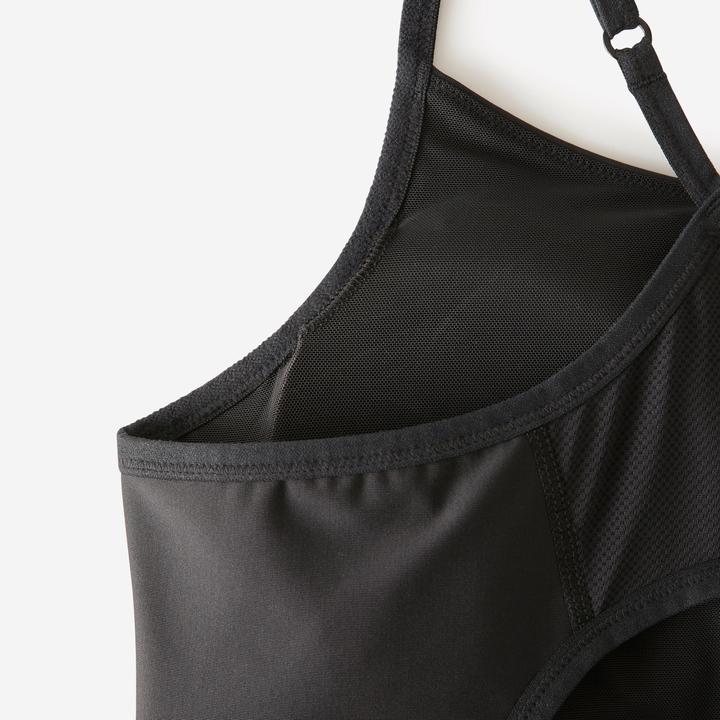 Image du produit Domyos Brassière bretelles fines croisées maintien léger Femme, Noir (M)