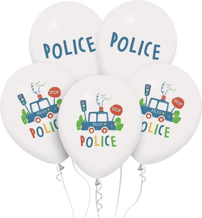 Produktbild GoDan Polizeiballons - Polizei 30cm 5 Stk (5 x)
