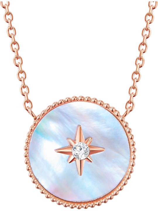 Immagine prodotto Valero Pearls Catena da donna in acciaio inossidabile Preciosa Madreperla Oro Rosa 40,0 cm di base + 5,0 cm di (Acciaio inossidabile, 40 - 45 cm)