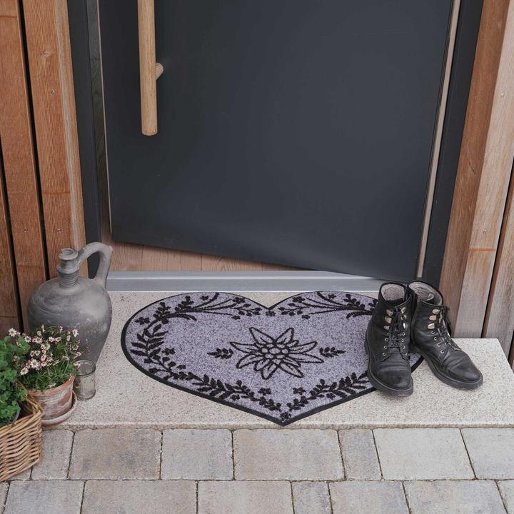 Produktbild Salonloewe Fussmatte «Edelweiss Herz» (50 x 75 cm)