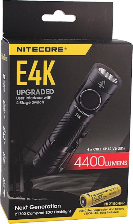Image du produit Nitecore E4K - 4400 Lumen (11.75 cm, 4400 lm)