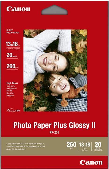 Immagine prodotto Canon PP-201 Plus Glossy II (260 g/m², 13 x 18 cm, 20 x)