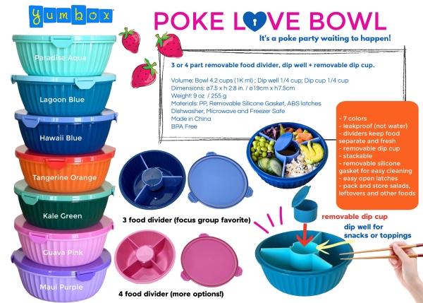 Image du produit Yumbox Poke Bowl Bol avec diviseur 3 pièces, Kale Green