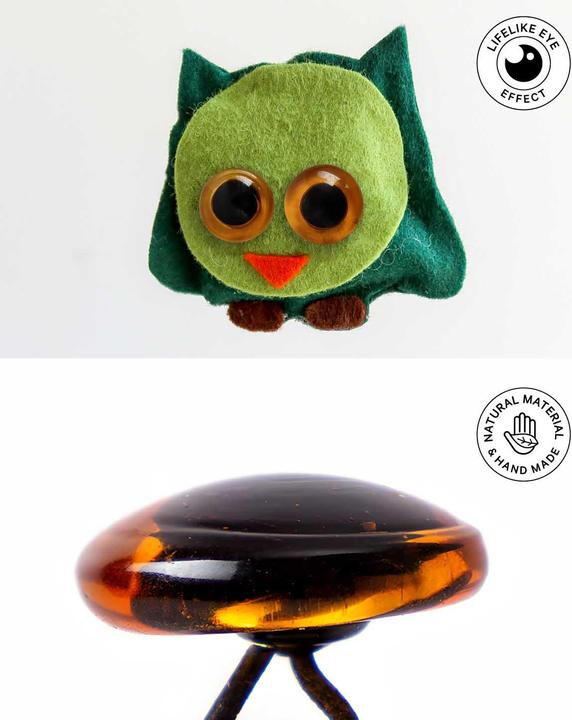 Produktbild I Am Creative Tieraugen mit Öse, Glas, braun, 10 mm
