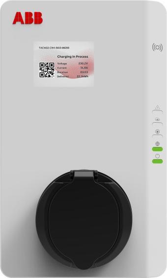 Actual product image ABB Charging station Terra AC 22 kW MID, RFID type 2 socket (Type 2, 22 kW, 32 A)