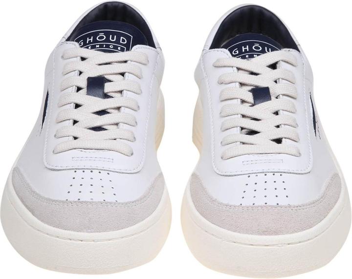 Actual product image Ghoud lido low sneakers in white/blue leather and suede (43)