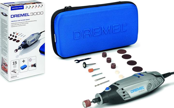 Image du produit Dremel Outil multifonctionnel 3000 - version italienne (130 watts, kit de 15 accessoires, rotation)