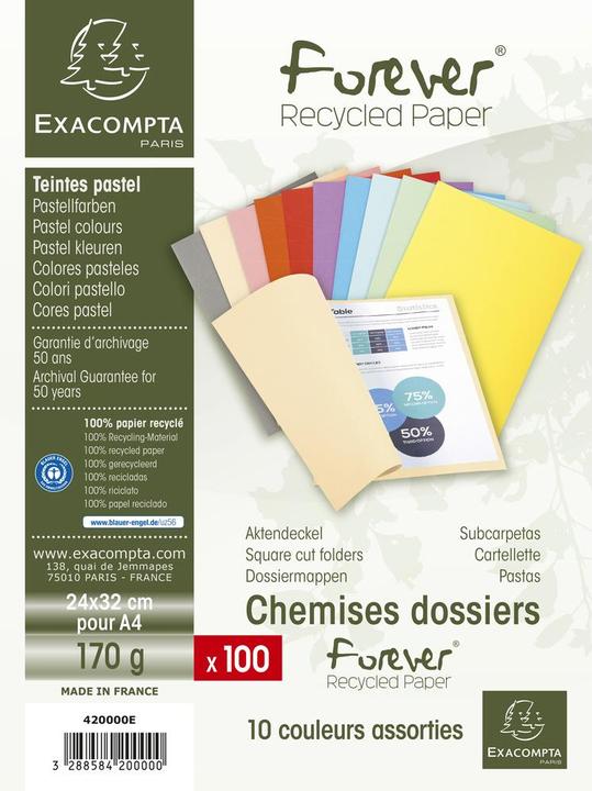 Actual product image Exacompta Collection folders - File covers (A4, 100 x)