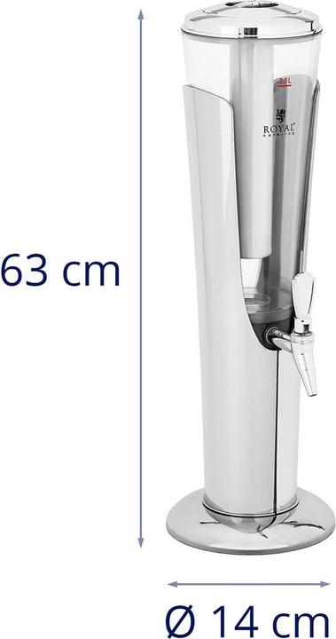 Produktbild Royal Catering Saftspender Saftdispenser Gastro Getränkespender Zapfhahn 3 L LED-Beleuchtung