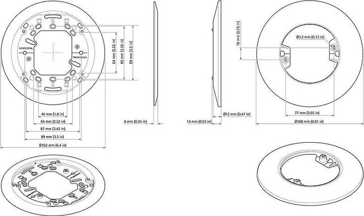 Produktbild Axis Abdeckung für Verteilerdose T94B02M (Montage-Kit)