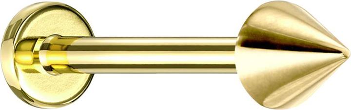 Produktbild Star Piercing Micro Labret vergoldet mit Cone (ohne Messing, Titan G23)