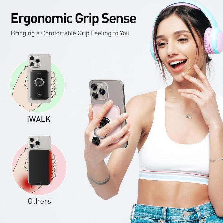 Actual product image iWalk PowerGrip 10000 PNK (10000 mAh, 20 W, 20 Wh)