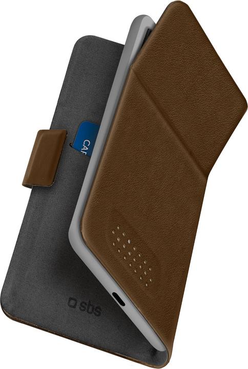 Actual product image SBS universelt slankt book cover til mobil op til 6,8". Brun (Universal)