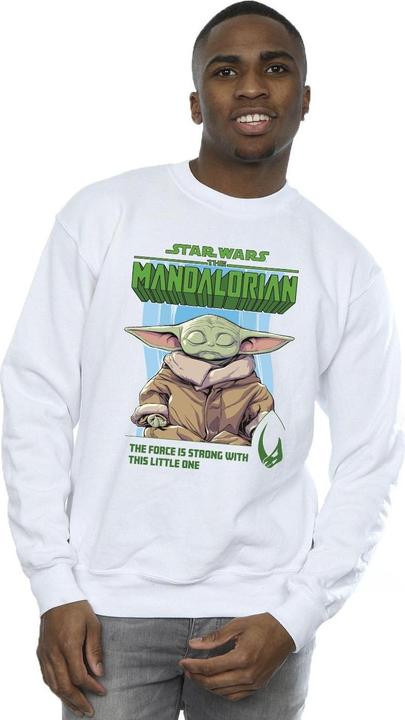 Actual product image Star Wars Mens The Mandalorian The Force Is Strong Sweatshirt (4XL)