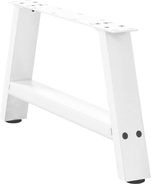 Immagine prodotto VidaXL Gambe per tavolino da caffè a forma di A 2 pezzi. Gamba per tavolo in acciaio bianco 60x(30-31) cm