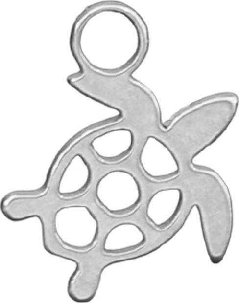 Star Piercing Anhänger silber Schildkröte (ohne Messing, Chirurgenstahl 316L)