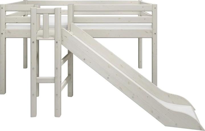 Produktbild Flexa Halbhohes Bett Classic mit Rutsche und Plattform (90 x 200 cm)