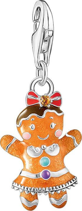 Thomas Sabo Lebkuchen Mädchen Charm Silber (925er Silber, Emaille)