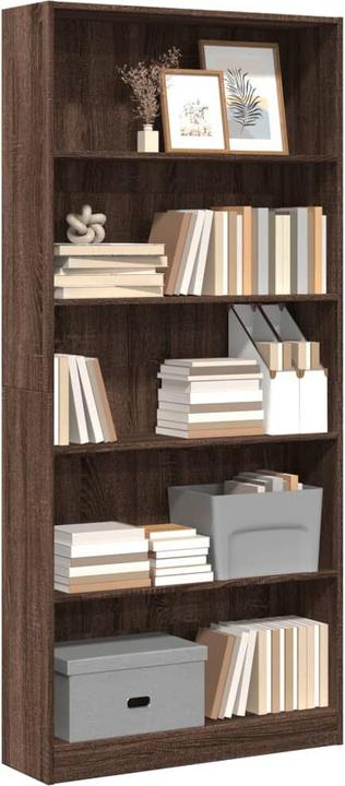 Produktbild VidaXL Bücherregal Regal Standregal Büroregal Aktenregal Braun Eichen-Optik (80 x 24 x 176 cm)