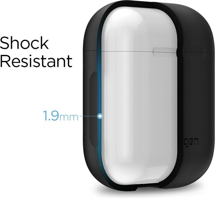 Image du produit Spigen Custodia Silicone Fit Airpods Black (Sac pour écouteurs)