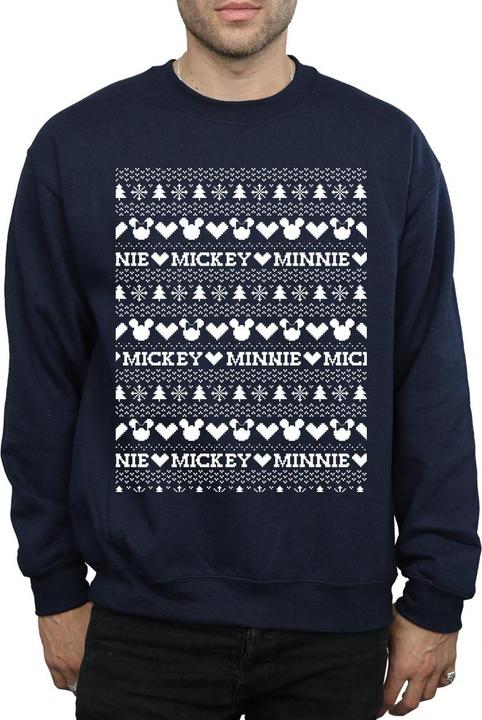 Immagine prodotto Disney Mickey And Minnie Christmas Fair Isle Felpa Uomo (S)