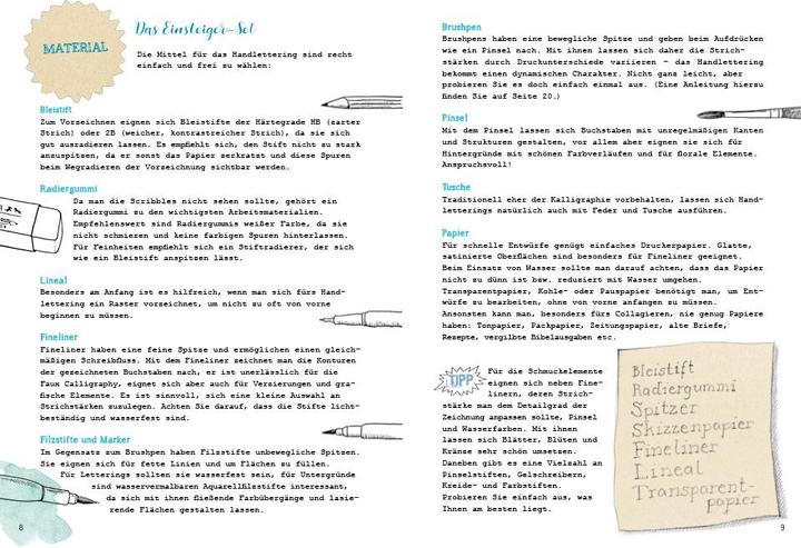 Produktbild Handlettering u. Schmuckelemente (Deutsch, Stahl, Anna-Katharina, 2020)