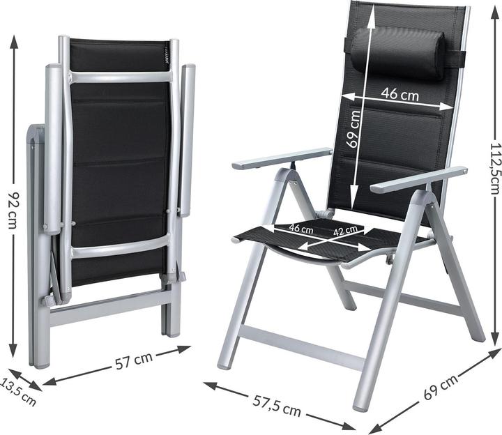 Actual product image Casaria Set of 2 Garden Chairs