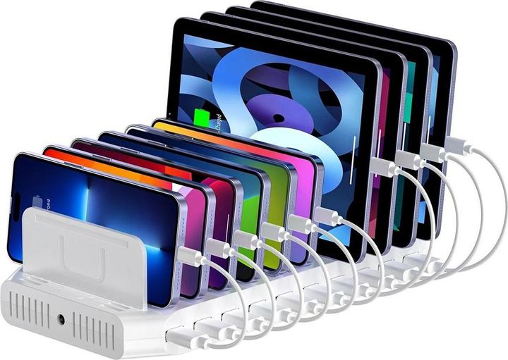 Actual product image Unitek STACJA ŁADUJĄCA 10X USB 2.4A 60W BIAŁA (60 W)
