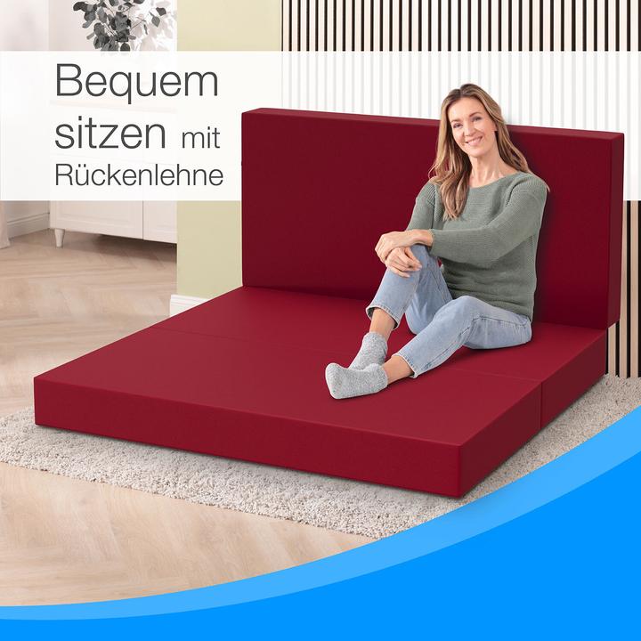 Actual product image Bestschlaf Klappmatratze, 3-teilige Faltmatratze, Reisebett, Gästematratze (140 x 195 cm, Foam core)