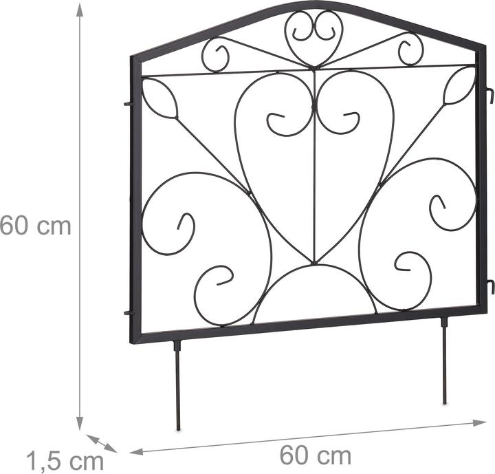 Image du produit Relaxdays 4x Clôture de parterre (240 cm)