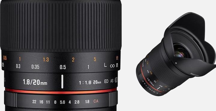 Actual product image Samyang 20mm f/1.8-22 ED AS UMC - Sony E (Sony E, full size)