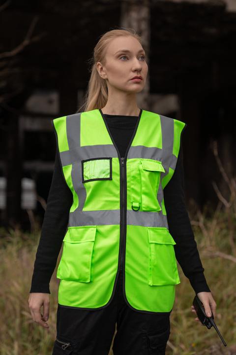 Produktbild Korntex Warnweste Multifunktional Hamburg Hellgrün mit 360° Sicherheit XXL EN ISO 17353 ® KXCMF (XXL)