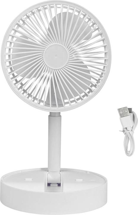 Produktbild Benson 2er-Set Akku-Tischventilator, klappbar, mit Handyhalterung, weiss