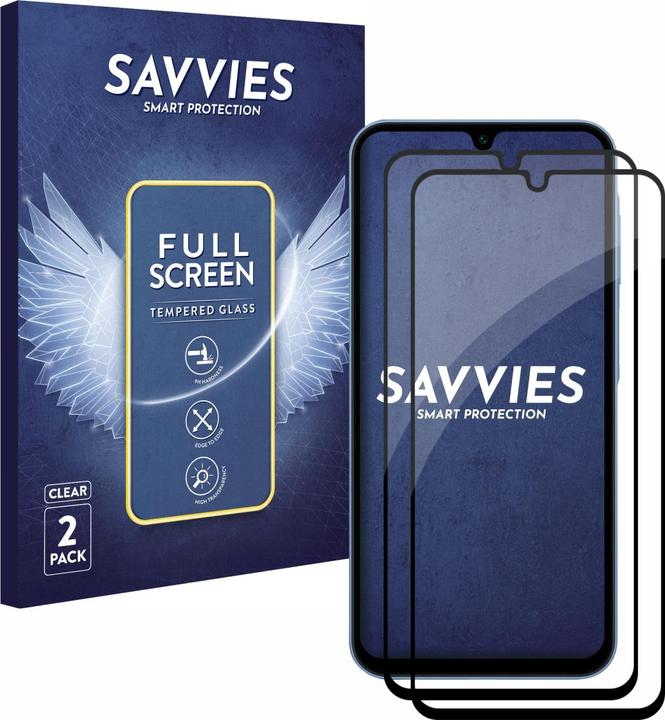 Image du produit Savvies Protection d'écran intégrale Verre de protection blindé (2 pièce(s), Samsung Galaxy A15)