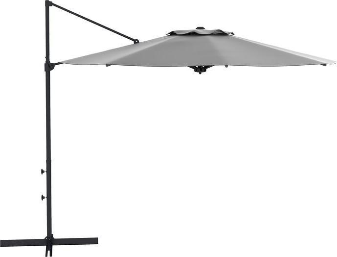 Produktbild Swisshandel24 Ampelschirm mit Kurbel drehbar Metall, Dunkelgrau ca. 300 cm (2.94 m)
