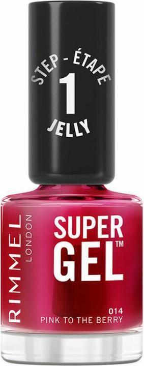 Immagine prodotto Rimmel London SUPER GEL esmalte de uñas #14-Pink To The berry 12 ml (Rosa al bacca, Smalto per unghie effetto gel)