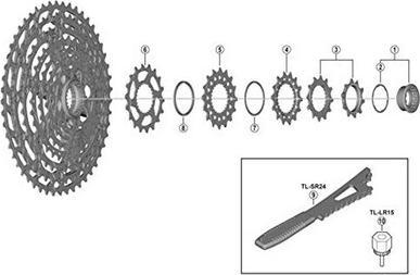 Image du produit Shimano Chainring micro spline CS-M8100 16T (16)