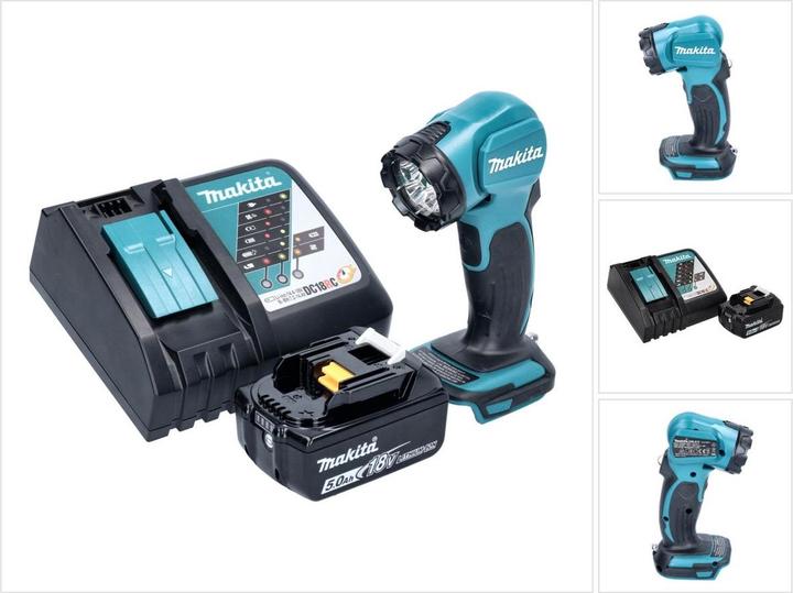 Produktbild Makita DEADML 815 RT1 LED Akku Handleuchte 14,4 - 18 V 160 lm + 1x Akku 5,0 Ah + Ladegerät (160 lm)